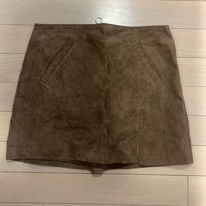Blank NYC brown suede skirt